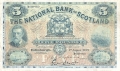 National Bank Of Scotland Ltd 5 Pounds,  1. 8.1939